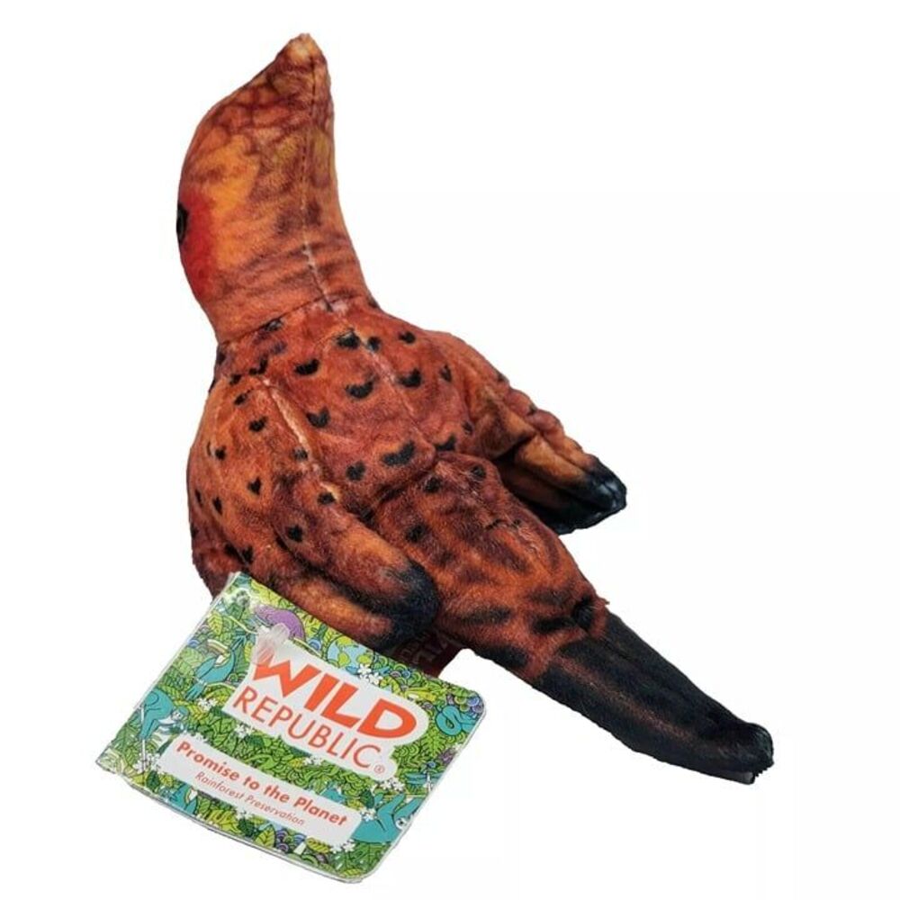 Wild Republic Rainforest Chestnut Woodpecker Stuffed Animal 6" Bird Watch Plush
